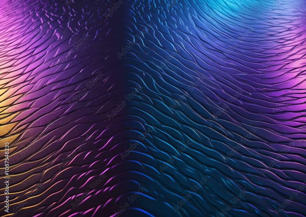 Futuristic Tempered Steel with Rainbow-Like Heat Patterns and Metallic Texture Futuristic Tempered Steel with Rainbow-Like Heat Patterns and Metallic Texture