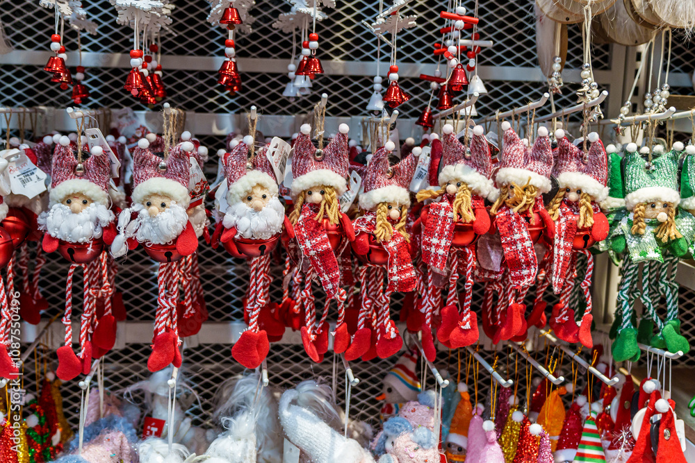 Fototapeta premium Christmas decorations store