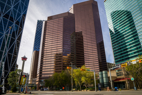 Calgary center, brown reflecting building
