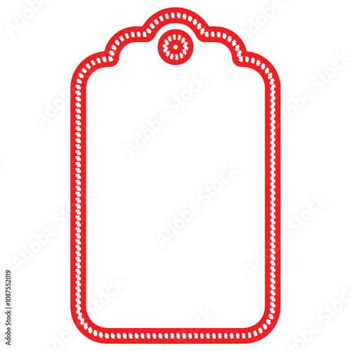 Christmas gift tag label clip art design on plain white transparent isolated background for card, shirt, hoodie, sweatshirt, apparel, card, tag, mug, icon, poster or badge