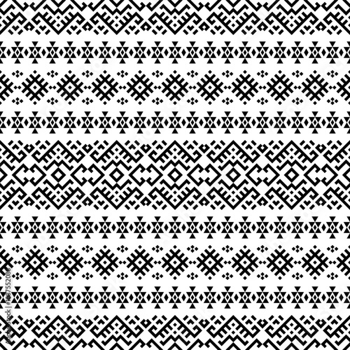 Traditional aztec seamless ethnic pattern design vector 03012020-05