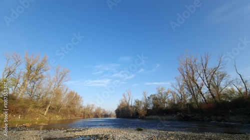 River with trees in the autumn 