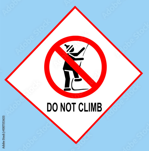 Do not climb sign