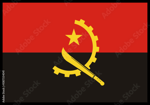 Angola Flag rectangle Icon