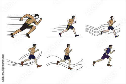  running and exercise icons, perfect for fitness-related projects, sports apps, health campaigns, training guides, gym promotional materials, and more