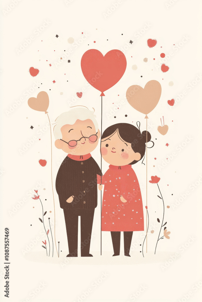 Image of an elderly married couple. Grandparents love each other Image of an elderly married couple. Grandparents love each other