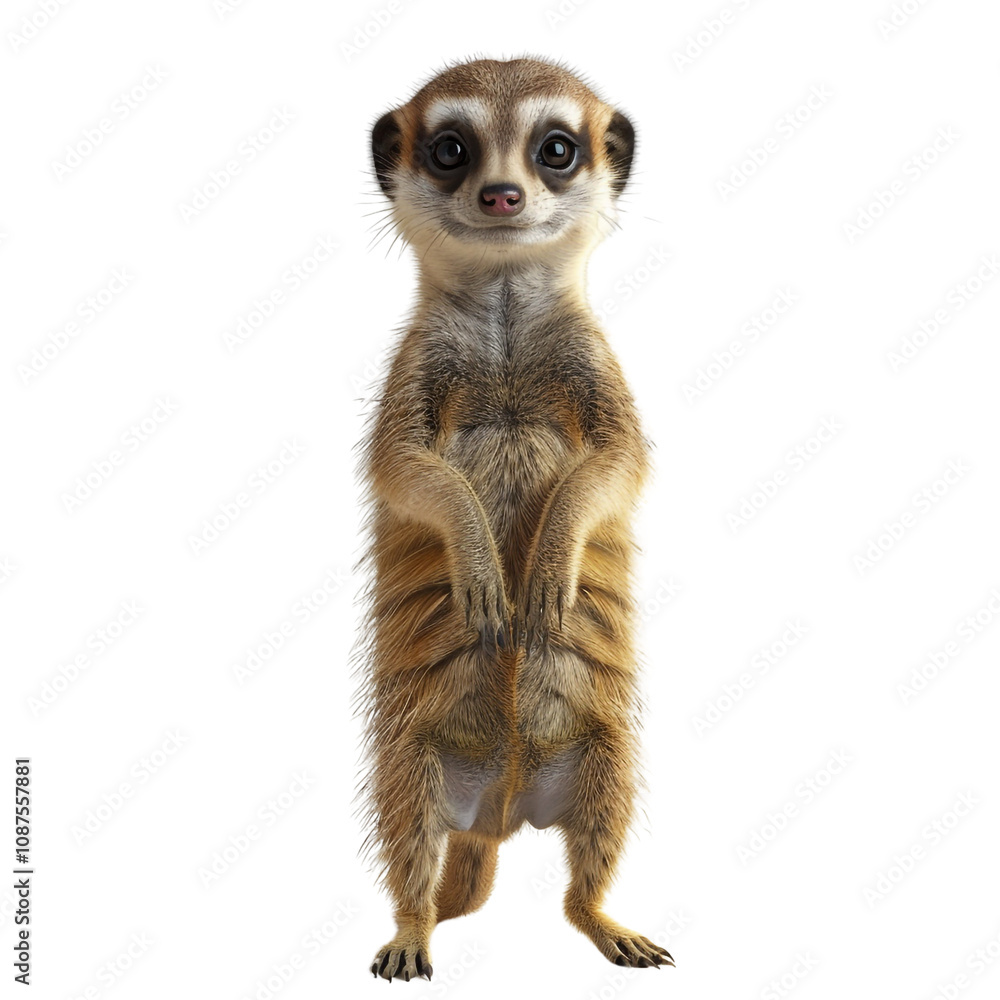 Cute Meerkat Standing on Its Hind Legs Cute Meerkat Standing on Its Hind Legs