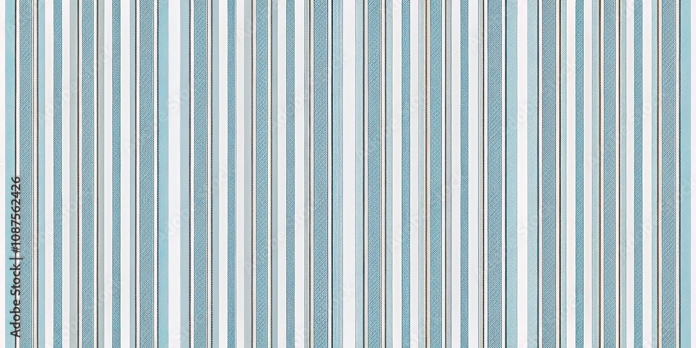 Obraz premium Seamless pattern of thin vertical stripes in blue, white, and beige, creating a textured and minimalist aesthetic.