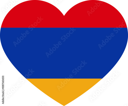 Free Download Heart Icon inside Armenia Flag - GFXLoad