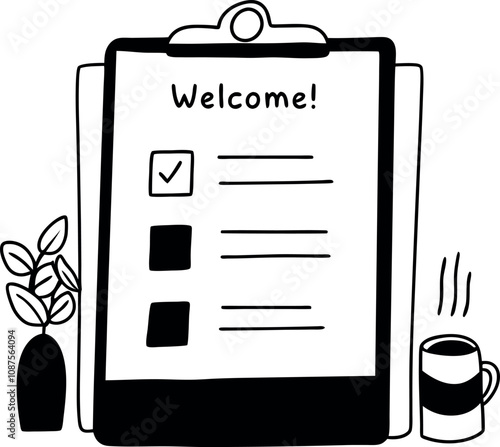 Onboarding Checklist – Represents employee training, induction, or orientation.