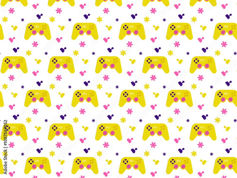 Floral abstract game console fabric background pattern design Floral abstract game console fabric background pattern design