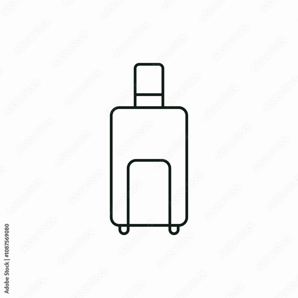 suitcase baggage icon vector sign suitcase baggage icon vector sign