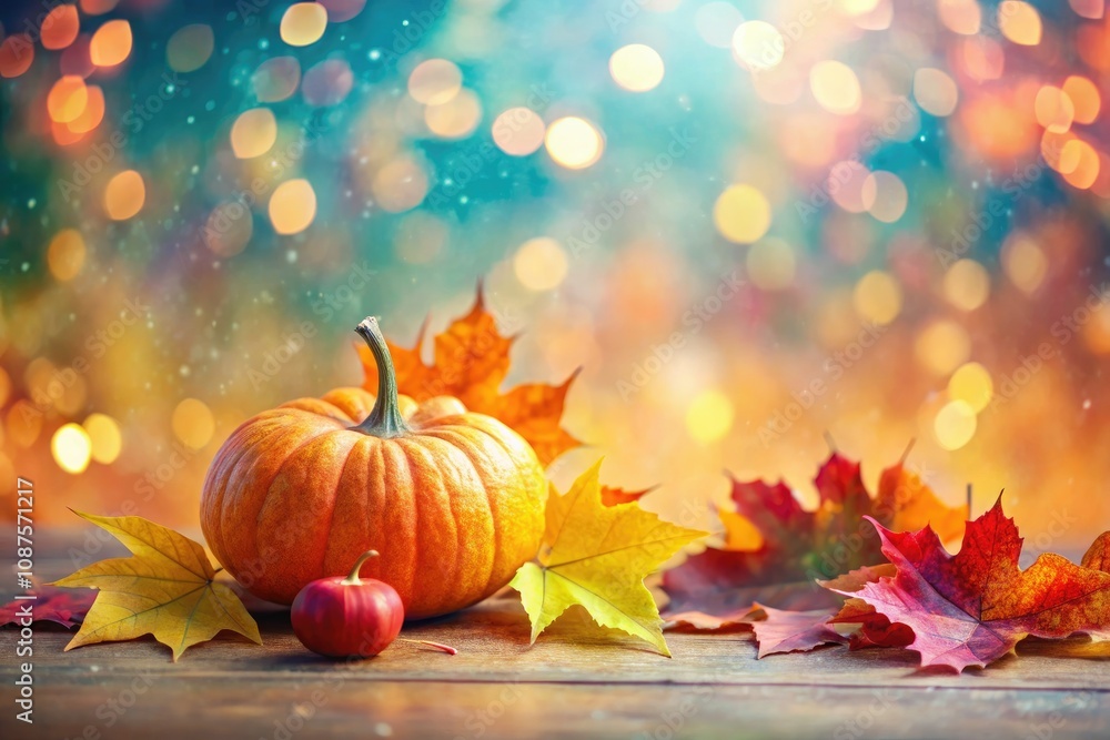 Naklejka premium Grainy Fall Abstract Background in Pastel Colors - Bright Gradient Textures for Creative Projects
