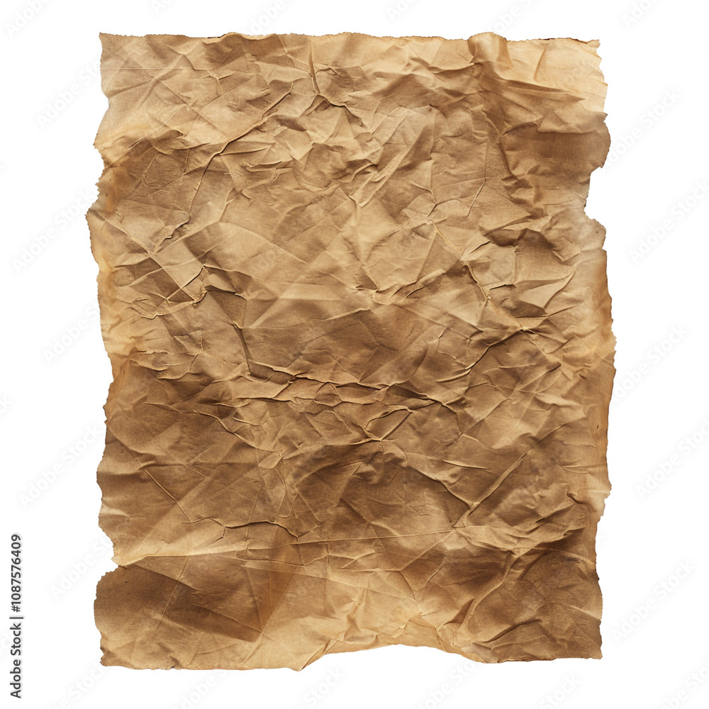 Obraz premium Crumpled Brown Paper