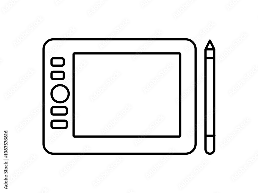 silhouette art icon design of a design graphics tablet silhouette art icon design of a design graphics tablet
