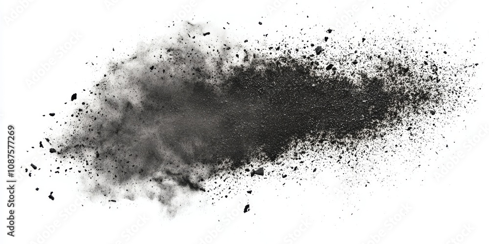 Ash and dust are presented in an isolated view against a white background, showcasing the texture of ash and dust from a top perspective, perfect for various creative uses. Ash and dust are presented in an isolated view against a white background, showcasing the texture of ash and dust from a top perspective, perfect for various creative uses.