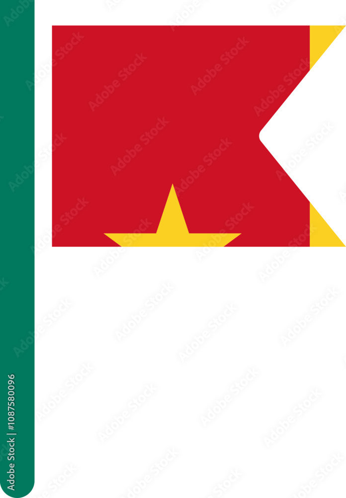 Naklejka premium Cameroon Flag Crisp Icon