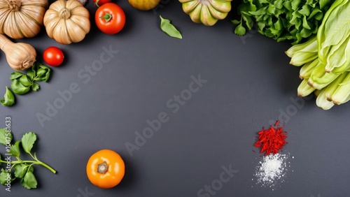 Wallpaper Mural Fresh Produce Vibes: Organic Vegetables and Spices for Healthy Meals and Culinary Inspiration Torontodigital.ca