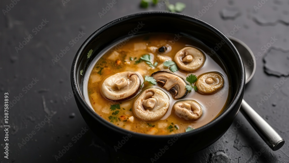 Warm Up with a Delicious Bowl of Mushroom Soup - Perfect for Cozy Evenings and Comfort Food Lovers