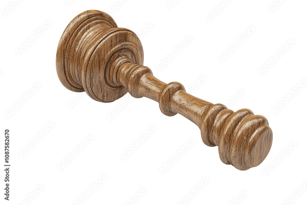 Wooden gavel resting flat surface, symbolizing justice and authority in court Wooden gavel resting flat surface, symbolizing justice and authority in court