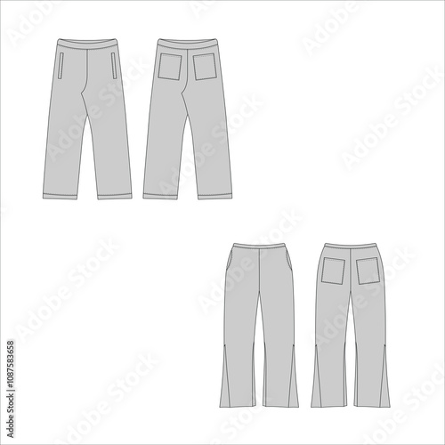 set of jeans vector file.......... mens and women
