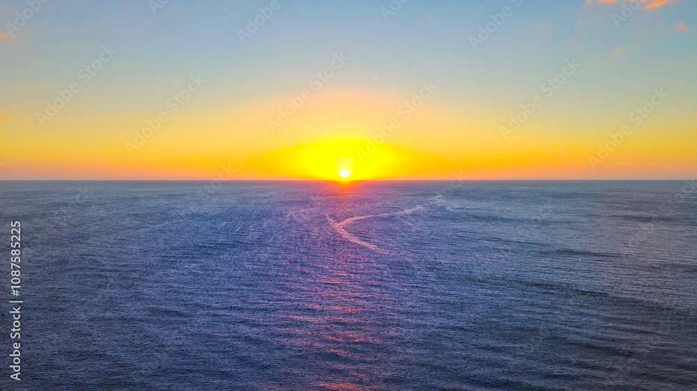 Sunset over St Petes Beach in Florida aerial view - drone photography Sunset over St Petes Beach in Florida aerial view - drone photography