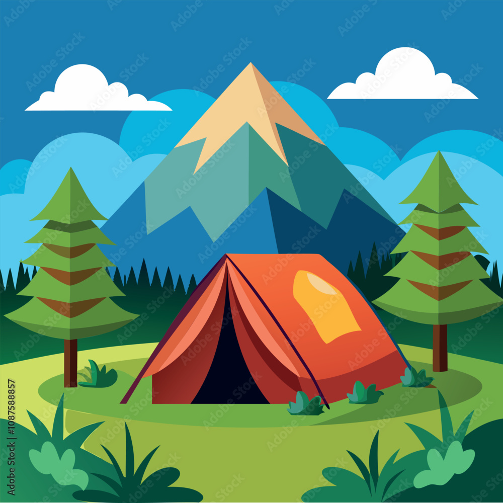 Camping in Nature with Tent Camping in Nature with Tent