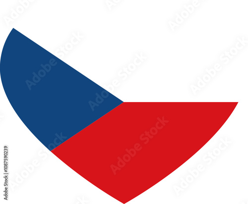 Free Download Heart Icon inside Czechia Flag - GFXLoad