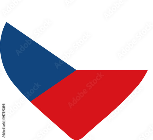 Free Download Heart Icon on Czechia Flag - GFXLoad