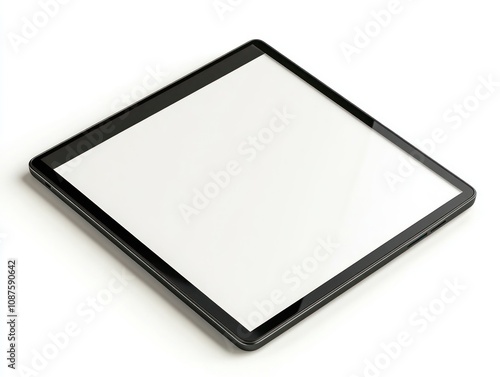 A blank tablet device showcasing a sleek, modern design for digital interaction.