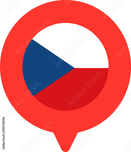 Czechia Flag On Pin Icon Free Download Czechia Flag On Pin Icon - GFXLoad
