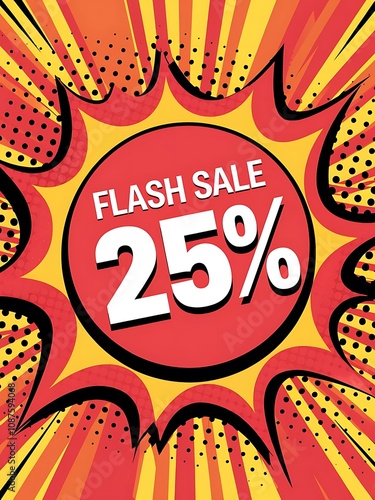 Flash Sale Announcement Twenty Five Percent Off photo