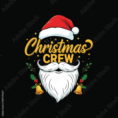 Christmas Crew - Festive T-shirt Design