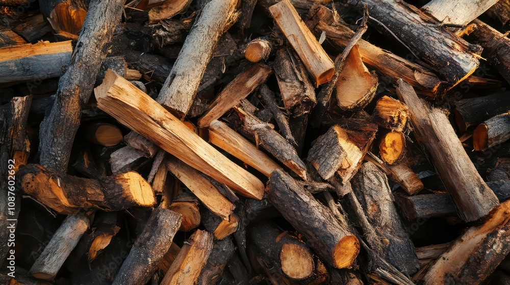 A close-up shot of a pile of firewood, showcasing the natural beauty of the wood grain. A close-up shot of a pile of firewood, showcasing the natural beauty of the wood grain.