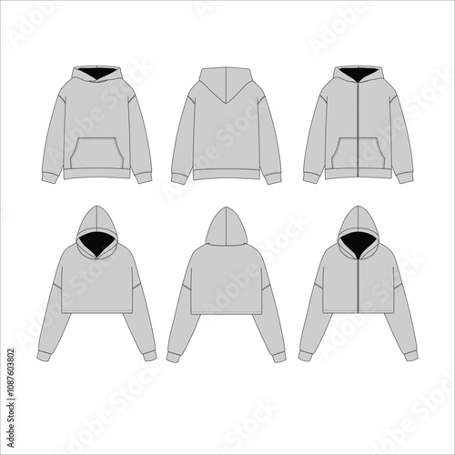 illustration of clothes...... hoodies men and women