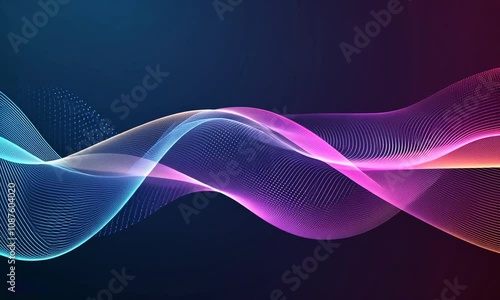 Abstract waves of light in vibrant colors, representing digital flow and energy.