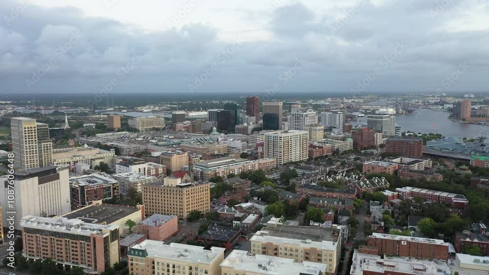 Aerial View of Downtown Norfolk Looking From Ghent to the Business District Aerial View of Downtown Norfolk Looking From Ghent to the Business District