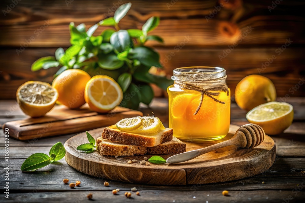 Organic Honey and Lemon Delight on Toast - Perfect for Vegan Sweet Food Lovers Organic Honey and Lemon Delight on Toast - Perfect for Vegan Sweet Food Lovers