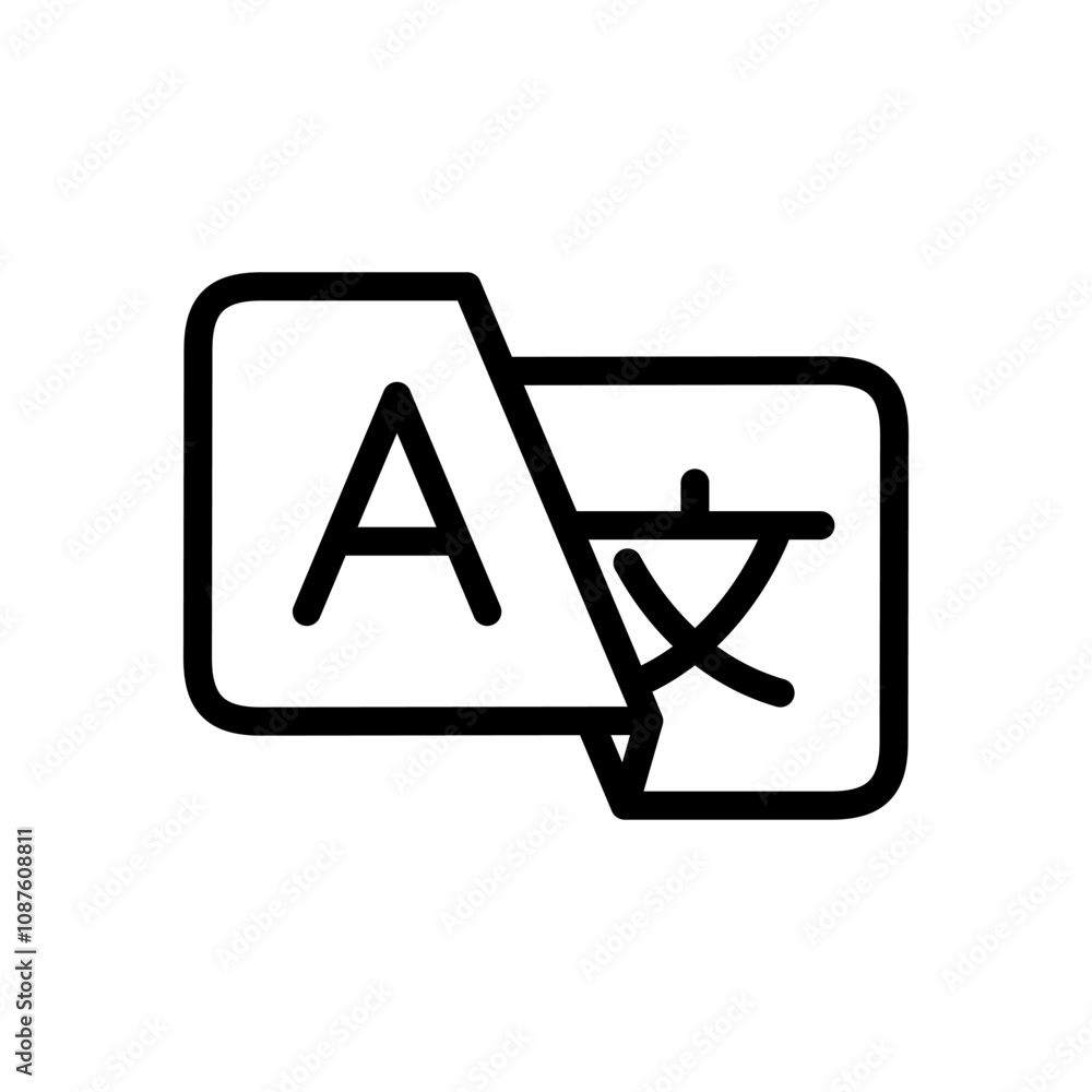 Translate icon signage trendy design template. Translate icon signage trendy design template.