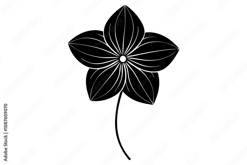 Elegant Line Drawing of a Balloon Flower A Minimalist Art Guide Elegant Line Drawing of a Balloon Flower A Minimalist Art Guide