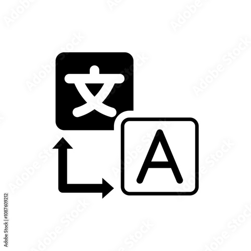 Translate icon signage trendy design template.