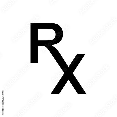 RX icon signage trendy design template.