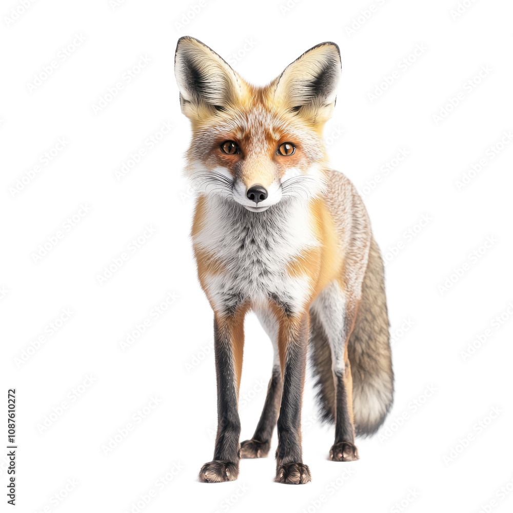 Fototapeta premium Playful Fox in Joyful Pose