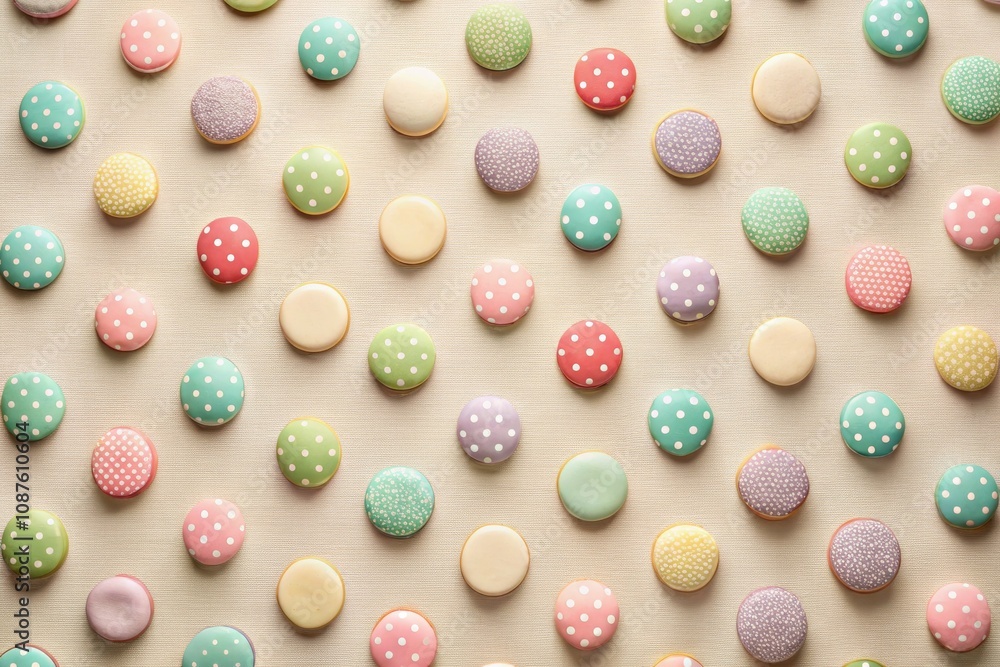 Pastel Polka Dots on Off-White Background for Whimsical Decor and Soft Aesthetic Pastel Polka Dots on Off-White Background for Whimsical Decor and Soft Aesthetic