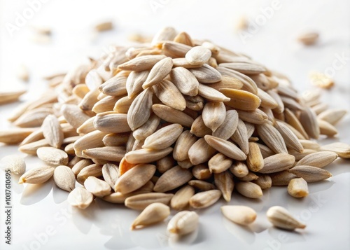 Peeled Sunflower Seeds Isolated on White Background for Culinary Use and Healthy Snacking