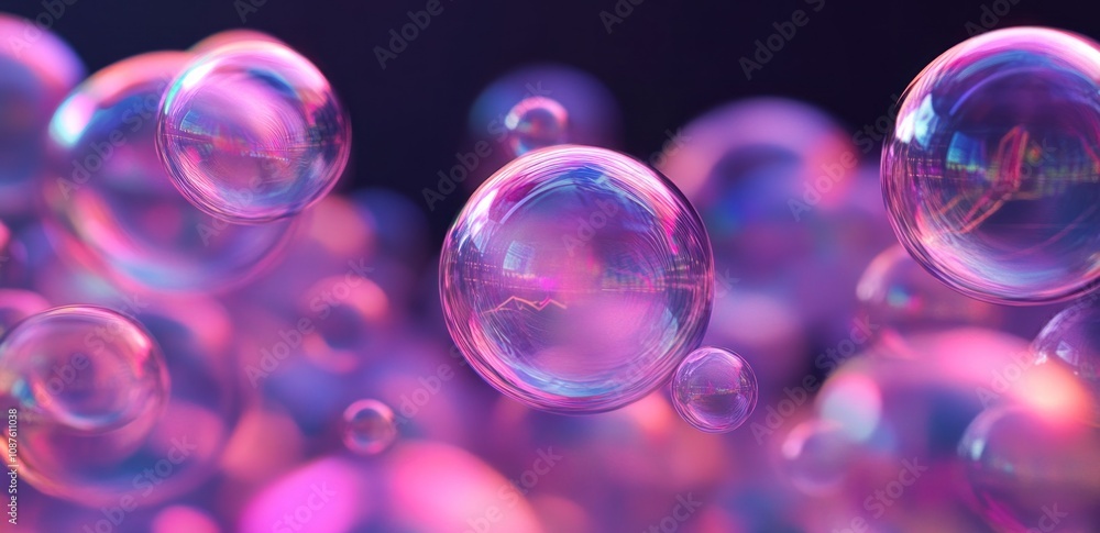 A vibrant display of colorful bubbles floating in a dreamy, abstract background. A vibrant display of colorful bubbles floating in a dreamy, abstract background.