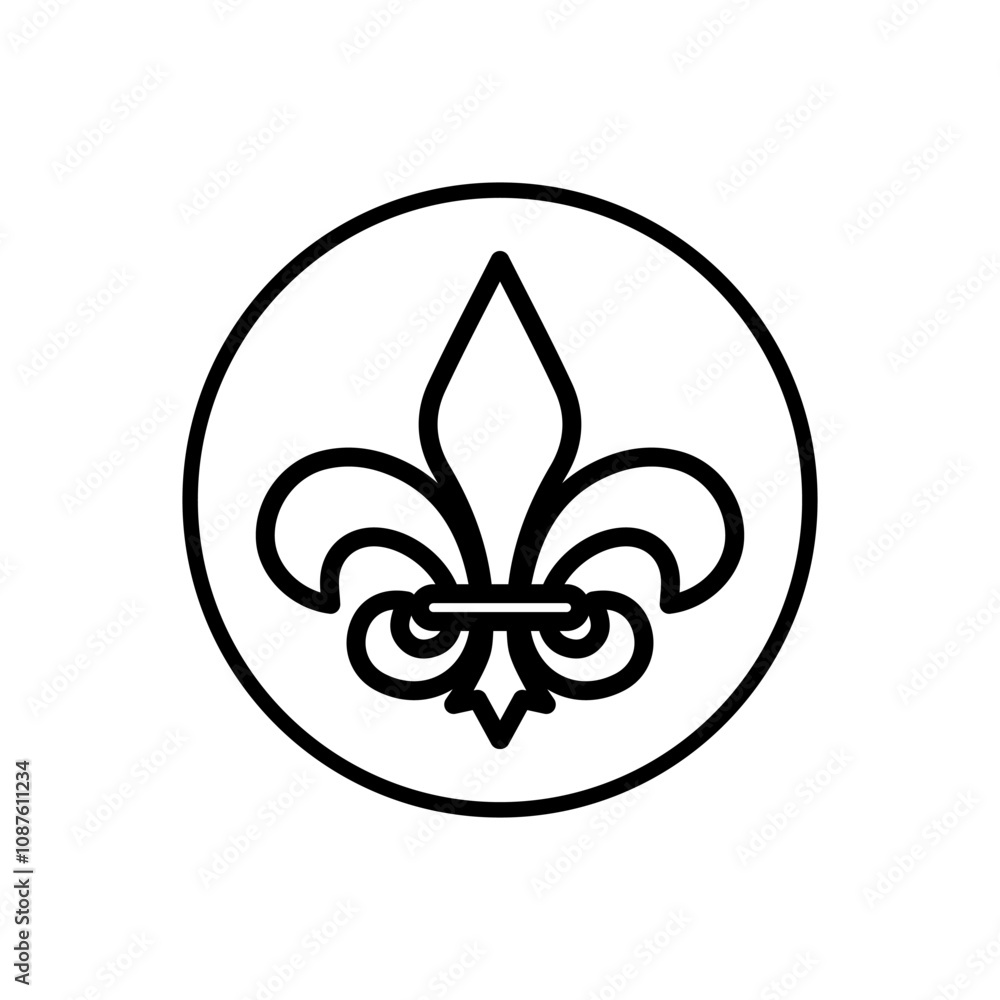 Fleur de lis icon signage trendy design template. Fleur de lis icon signage trendy design template.