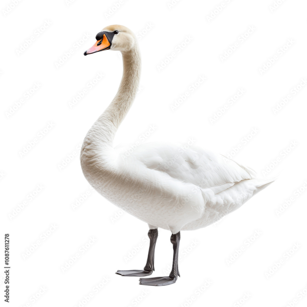 Elegant Swan in Peaceful Pose Elegant Swan in Peaceful Pose