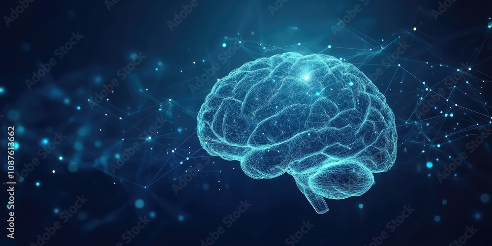 Abstract depiction of NLP highlighting its essence on a dark blue backdrop, illustrating how NLP enhances communication and brain function in connecting with people globally through AI technology. Abstract depiction of NLP highlighting its essence on a dark blue backdrop, illustrating how NLP enhances communication and brain function in connecting with people globally through AI technology.