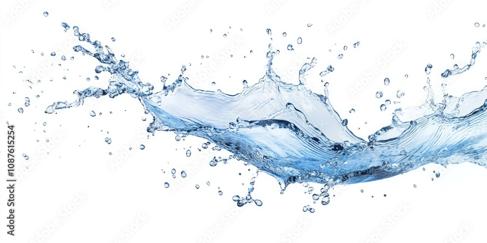 Isolated water splash on a white background, showcasing the dynamic nature of water. This captivating water splash highlights the beauty and movement of water in a vibrant manner. Isolated water splash on a white background, showcasing the dynamic nature of water. This captivating water splash highlights the beauty and movement of water in a vibrant manner.